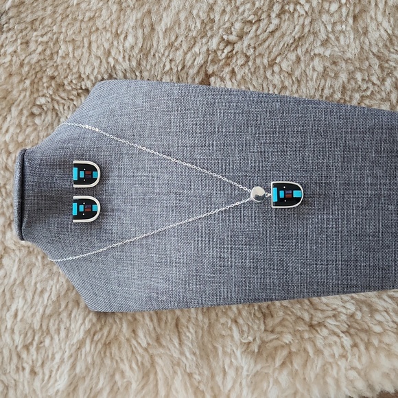 Gorgeous NWOT Native American Navajo Micro-Inlay Necklace &...